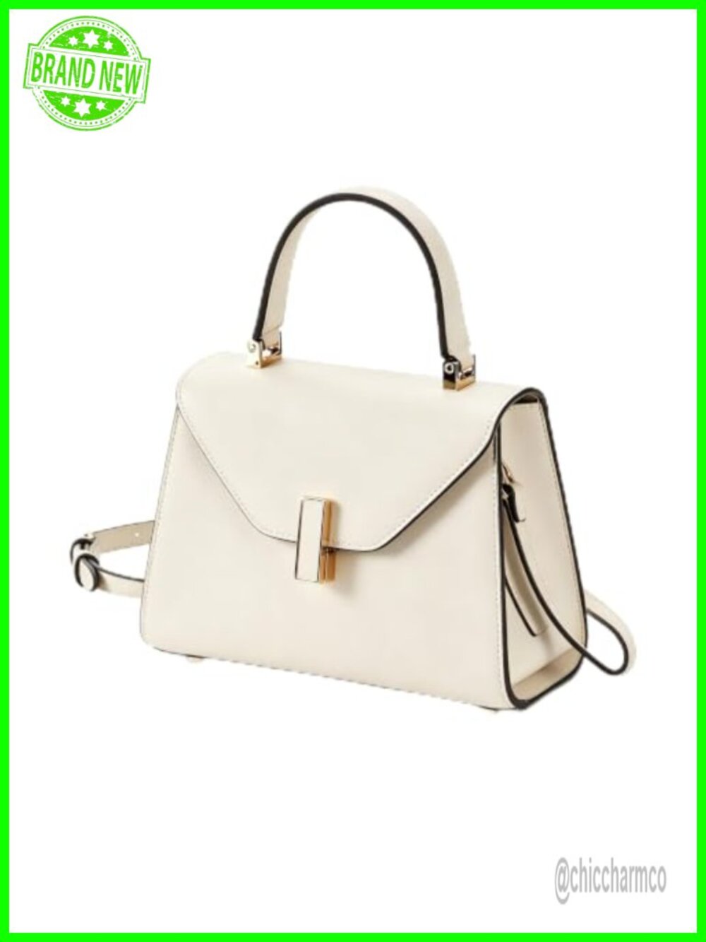 PU Leather Satchel Shoulder Handbag with Adjustable Strap